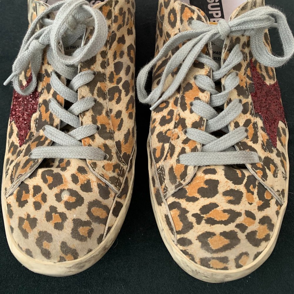 Super-Star Golden Goose sneakers in used animalier print pony leather